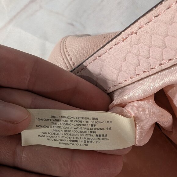 Kate Spade New York Pink Rivas Street Bilson Top Trim Leather Satchel Handbag - Picture 14 of 16